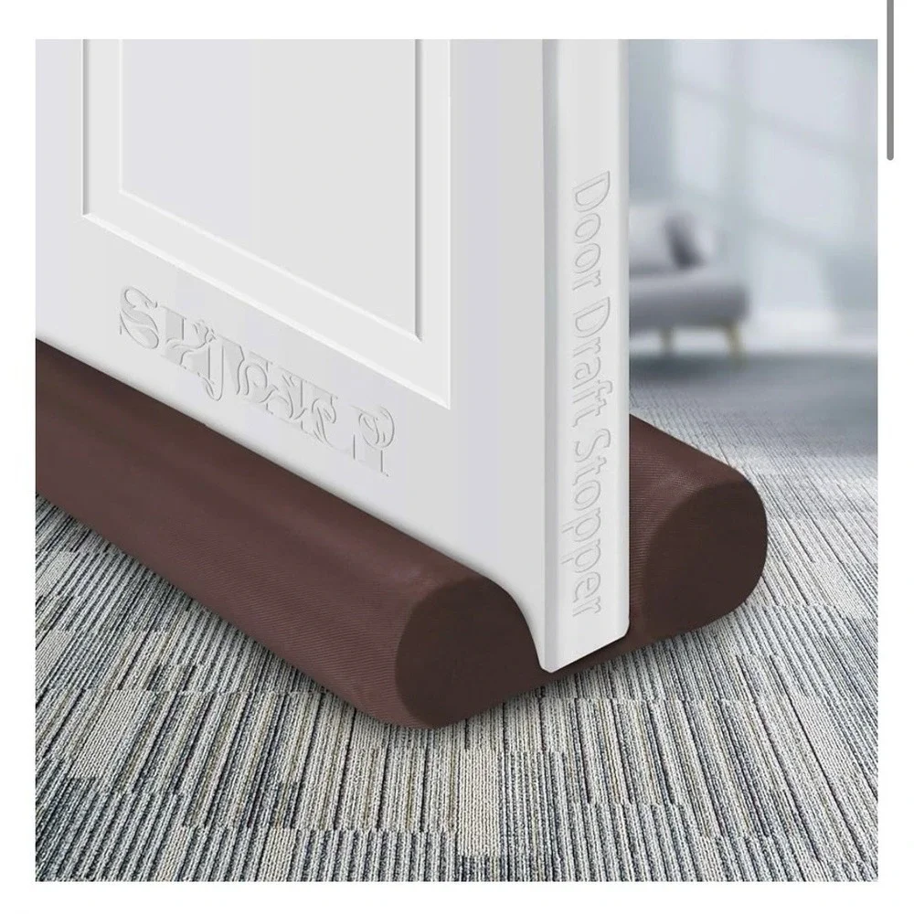 Door Draft Stopper Weather Stripping Noise Blocker- Brown Color 36inch